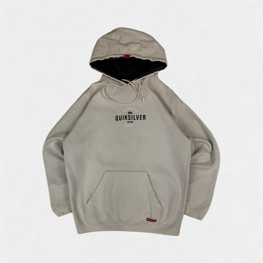Quiksilver spell out centre logo hoodie (M)