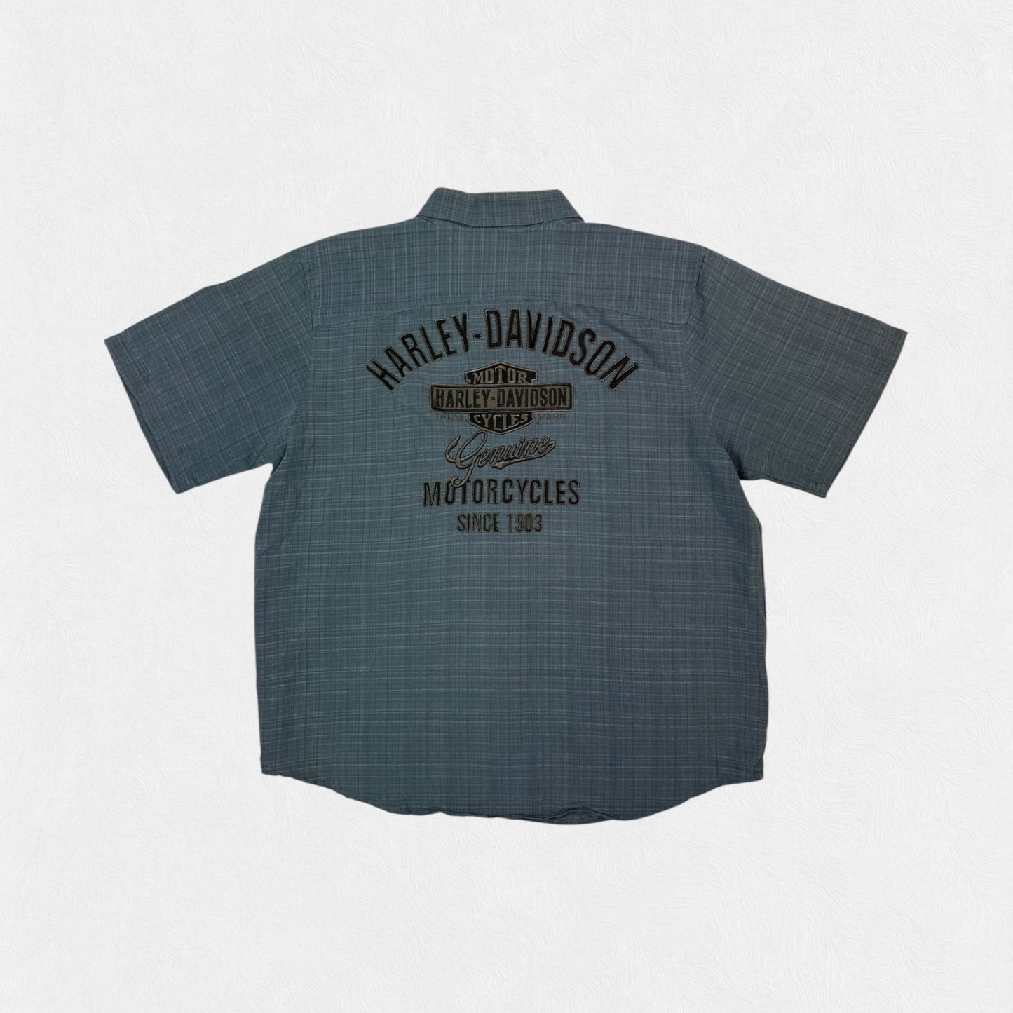 Vintage Harley Davidson checkered short sleeve shirt (XL)