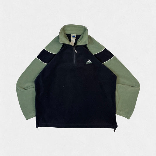 Vintage 90s Adidas quarter zip fleece (L)