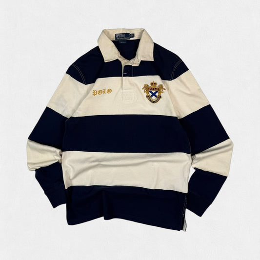 Vintage Polo Ralph Lauren striped rugby polo shirt (M)