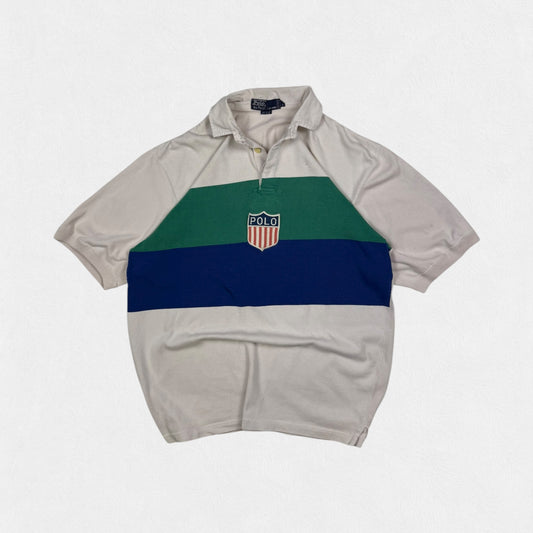 Vintage 90s Polo Ralph Lauren KSWISS rugby polo shirt (M)