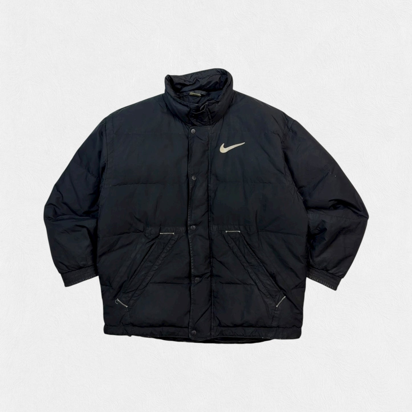 Vintage 90s Nike mini swoosh puffer jacket (L)