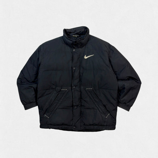 Vintage 90s Nike mini swoosh puffer jacket (L)