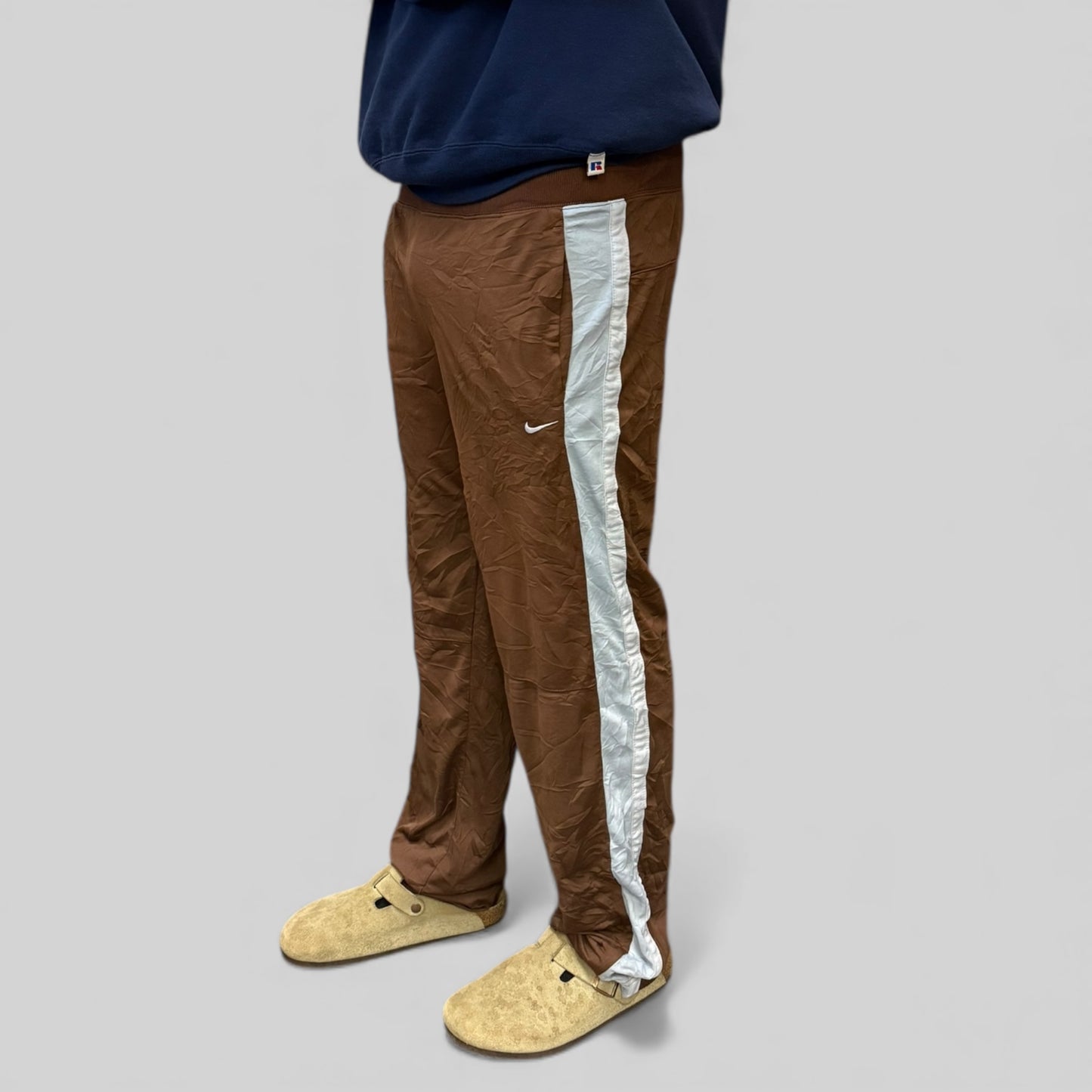 Vintage Nike baggy side stripe track pants (S)