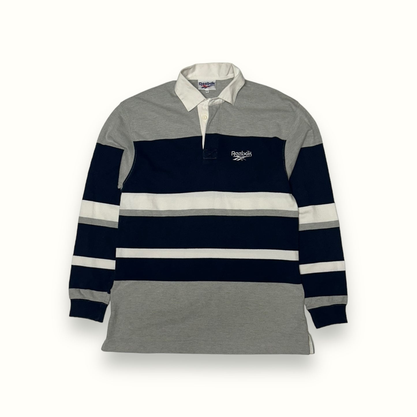 Vintage 90s Reebok striped rugby polo (S)
