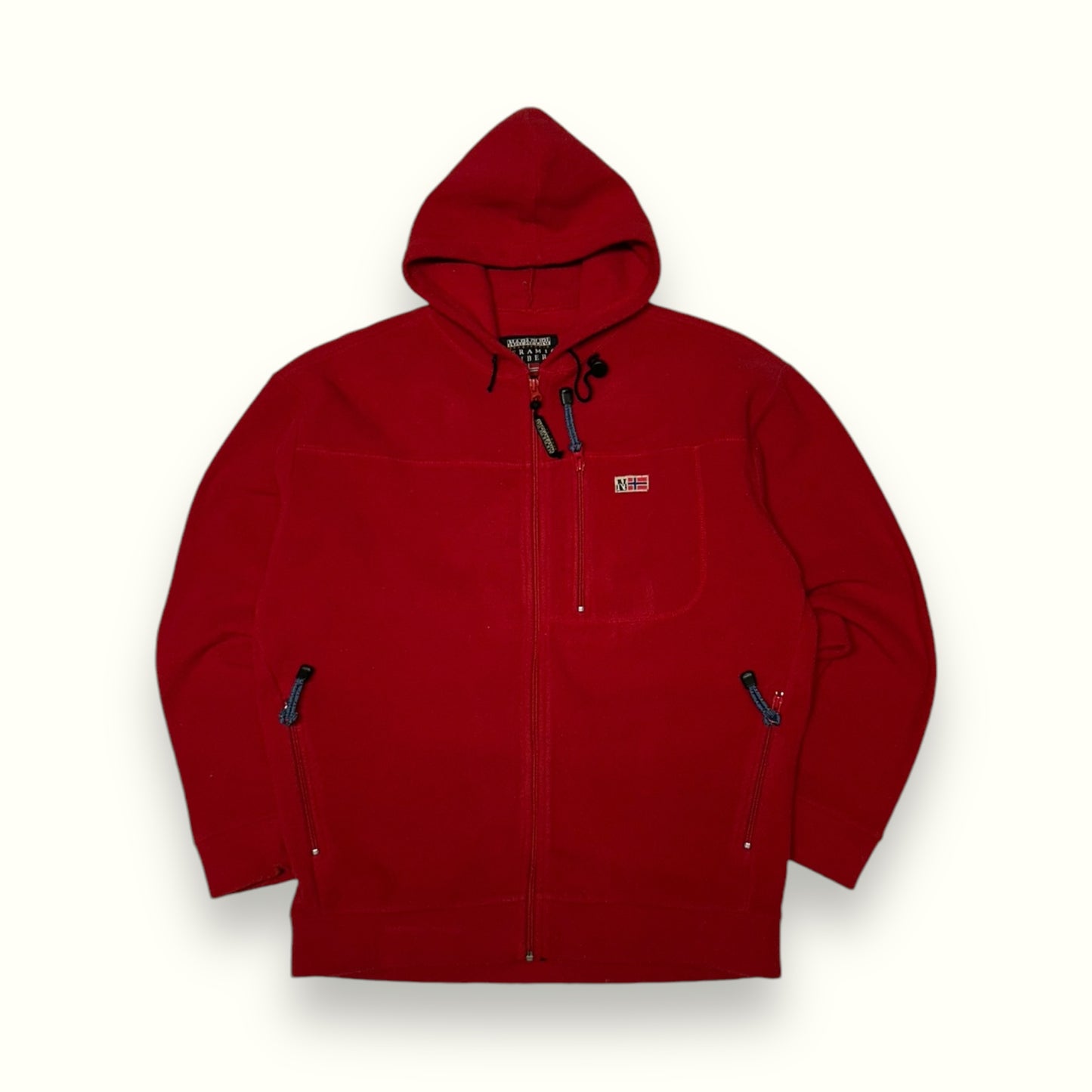 Vintage Napapijri full zip hooded fleece (L)