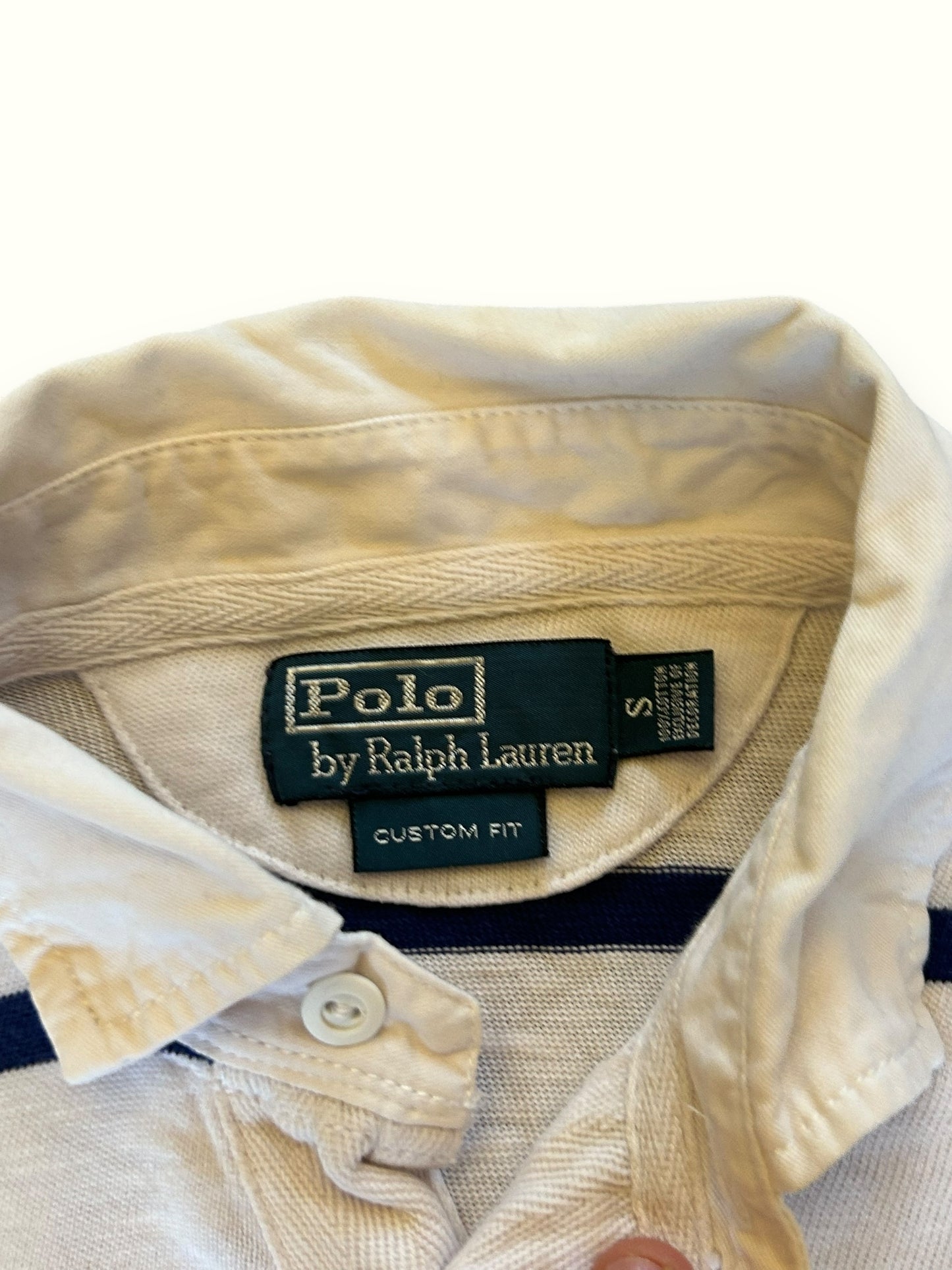 Vintage Ralph Lauren striped rugby polo shirt (S)