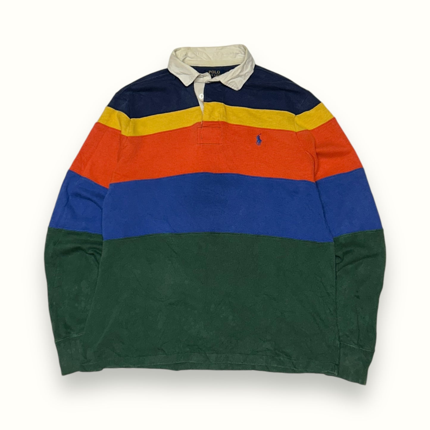 Polo Ralph Lauren striped rugby polo shirt (L)