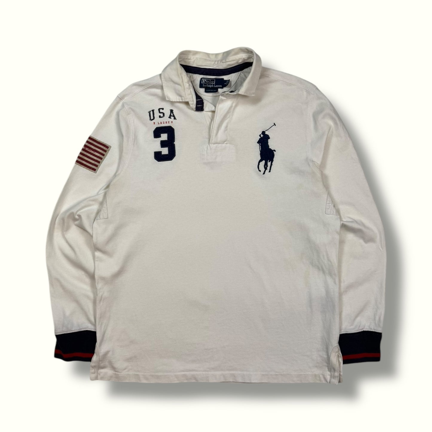 Vintage Polo Ralph Lauren long sleeve rugby polo shirt (L)
