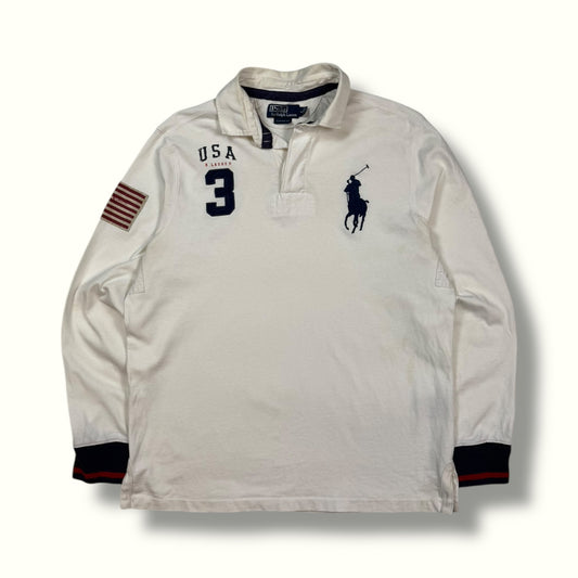 Vintage Polo Ralph Lauren long sleeve rugby polo shirt (L)