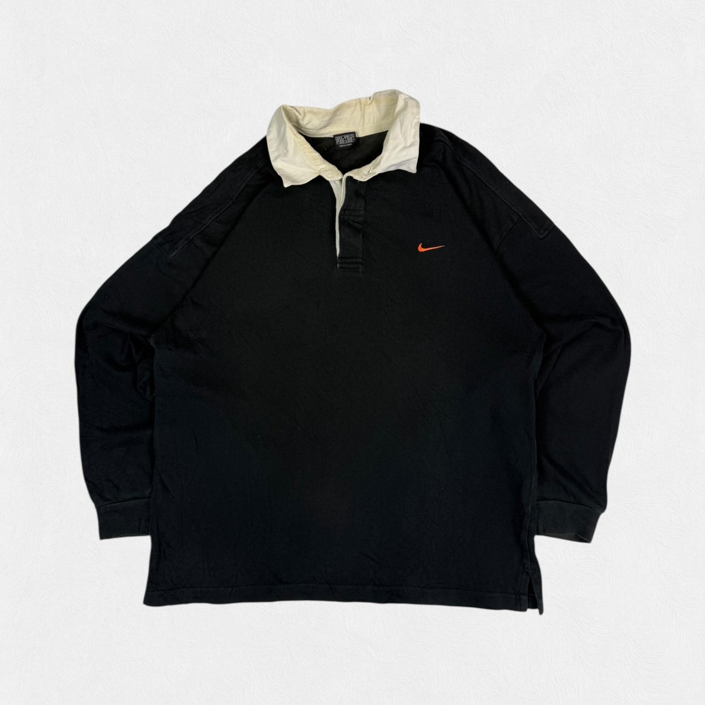 Vintage 90s Nike mini swoosh rugby polo (M)