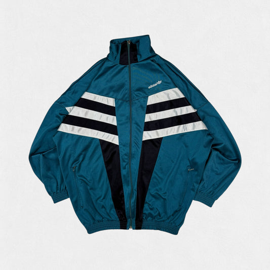 Vintage 90s Adidas originals colour block track jacket (XL)