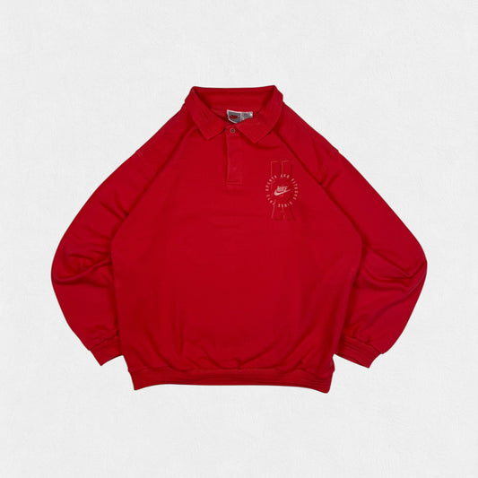 Vintage 90s Nike sports & fitness collared sweatshirt (L)