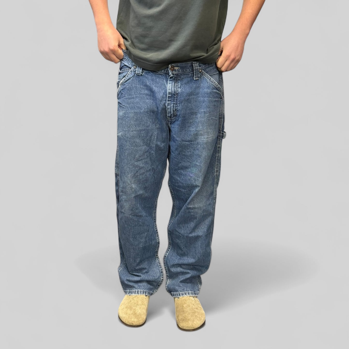 Vintage Lee dungarees baggy carpenter jeans (W38)