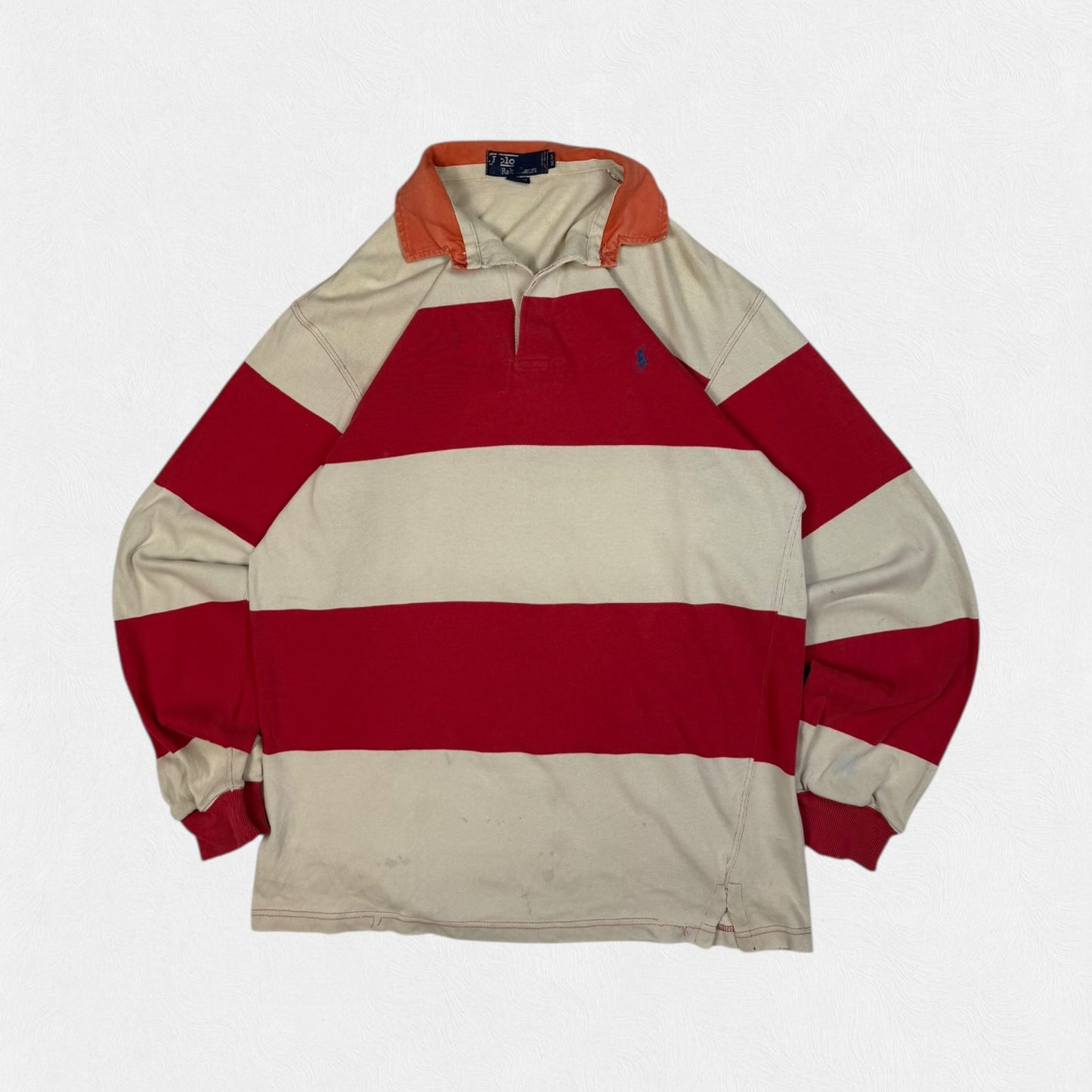 Vintage 90s Polo Ralph Lauren striped rugby polo shirt (M)