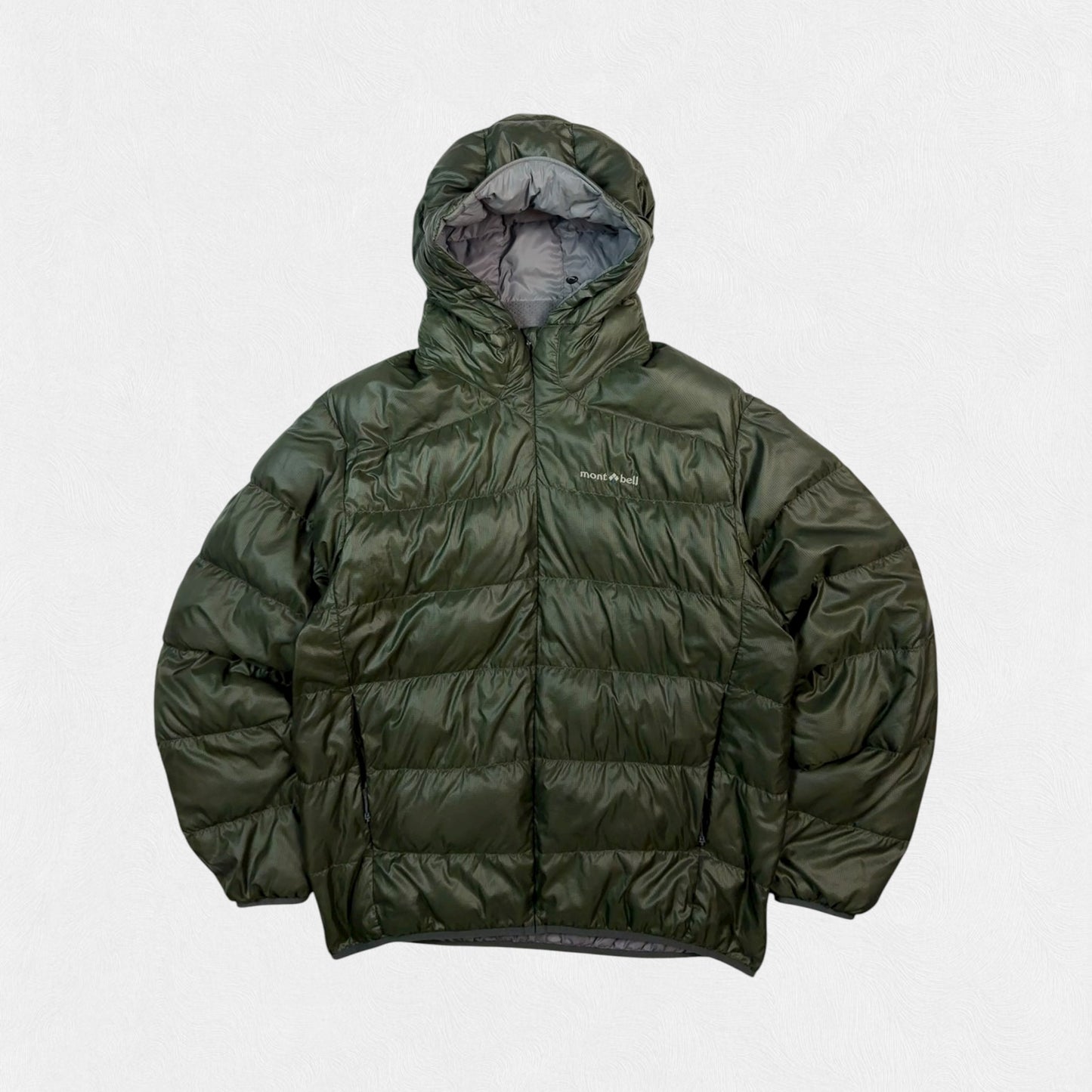 Mont Bell hooded puffer down jacket (L)