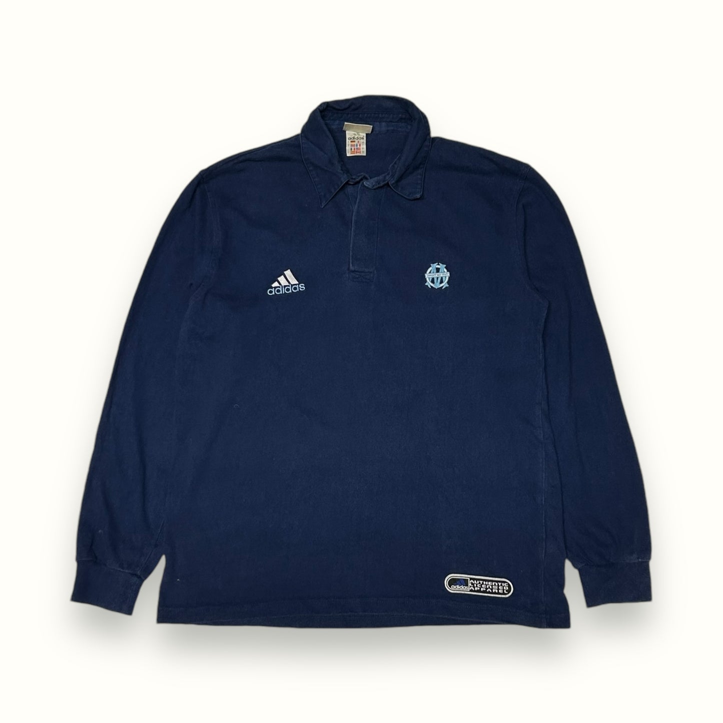 Vintage Olympique Marseille 1999 Adidas football polo shirt (L)