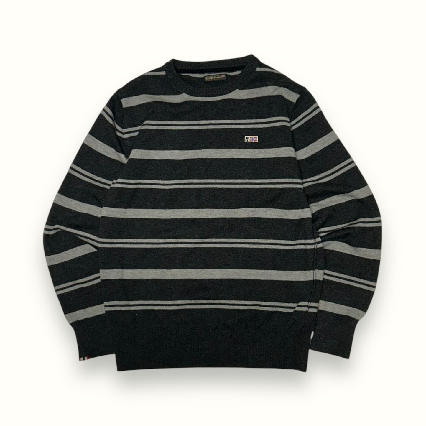 Vintage Napapijri striped wool knit sweater (M)