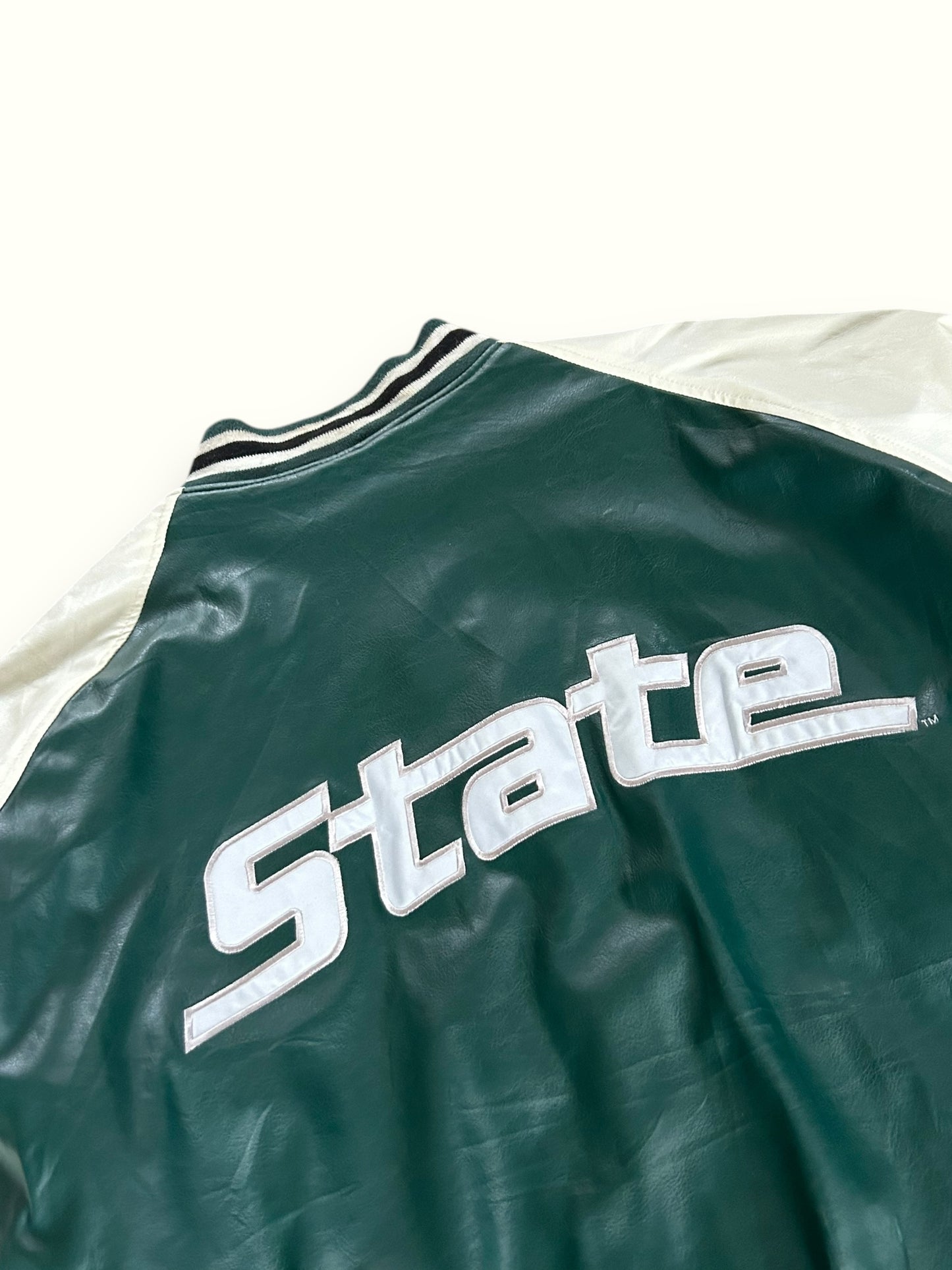 Vintage Steve & Barry's Michigan State Spartans leather jacket (XL)