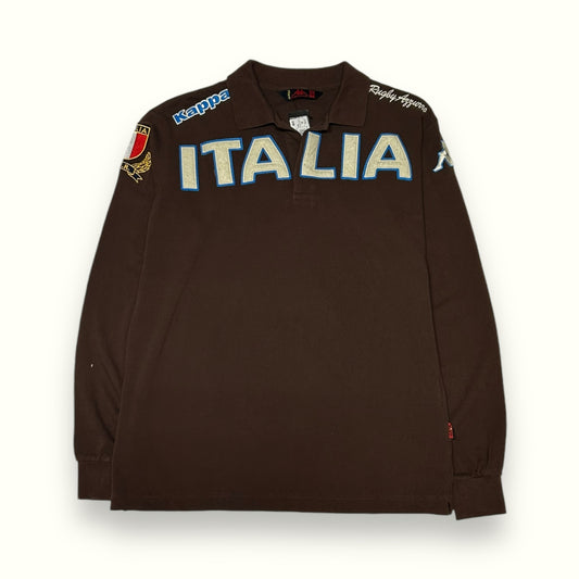 Vintage BNWT Kappa Italy rugby spell out polo shirt (M)