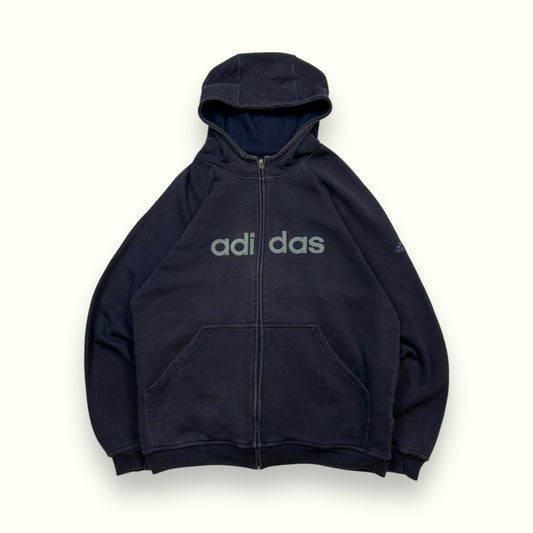 Vintage Adidas spell out full zip hoodie (L)