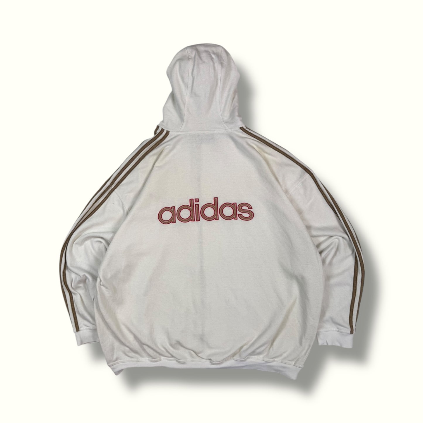 Vintage Adidas spell out zip up hoodie (XL)