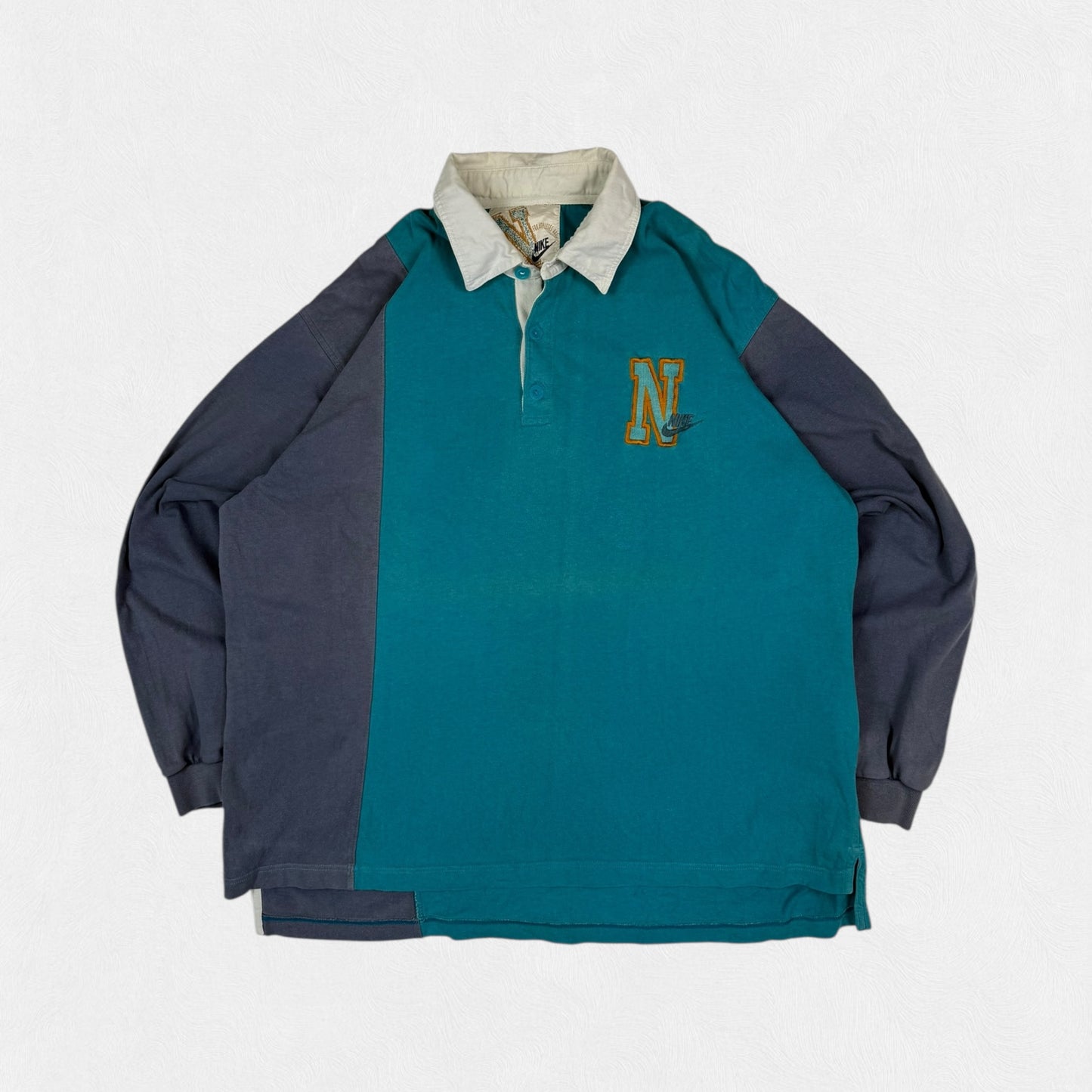 Vintage 90s Nike colour block rugby polo (XL)