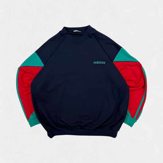 Vintage 90s Adidas originals colour block sweatshirt (XL)