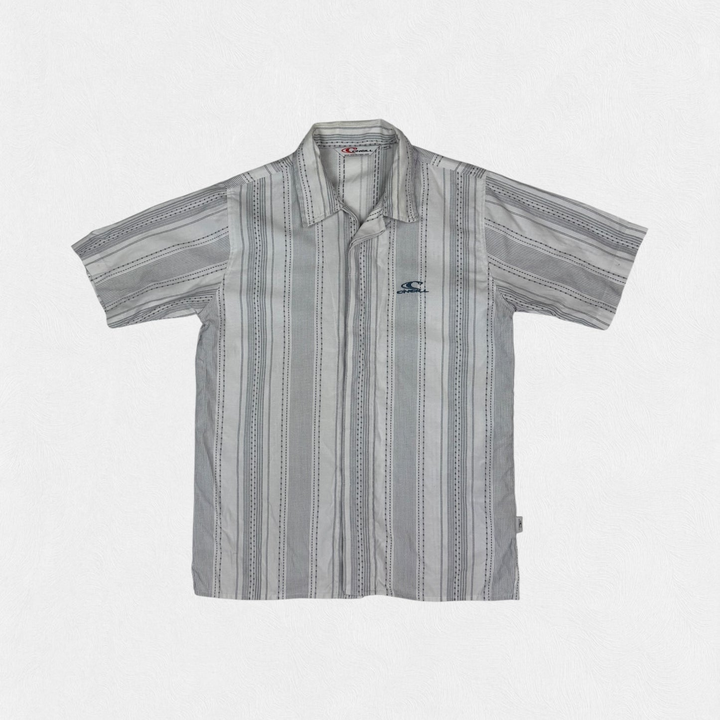 Vintage O'neill striped short sleeve shirt (M)