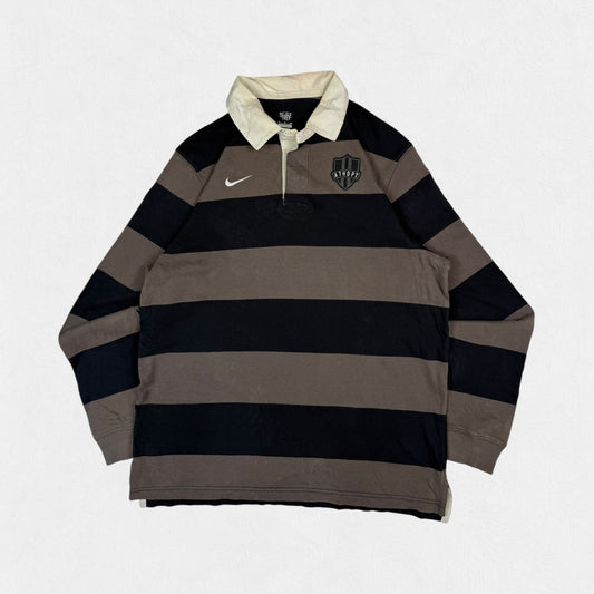 Vintage Nike athletic dept striped rugby polo (XL)