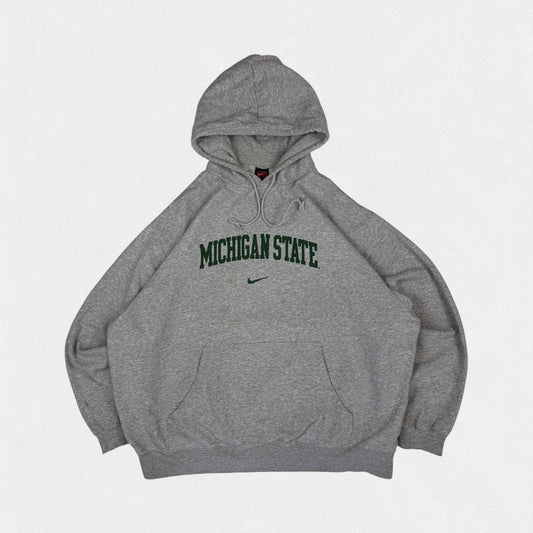 Vintage Nike Michigan state centre swoosh spell out hoodie (XXL)