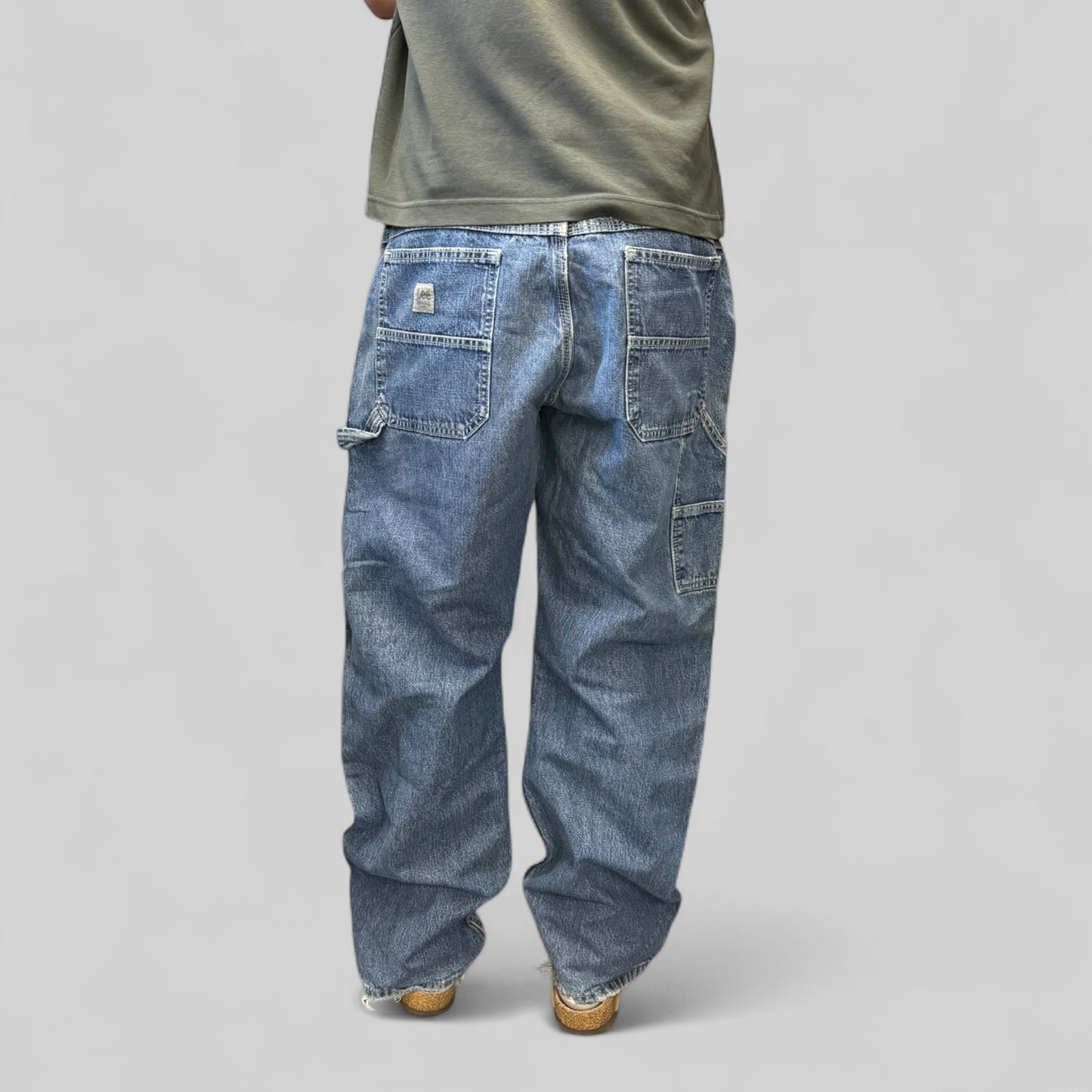 Vintage Lee dungarees baggy carpenter jeans (W38)