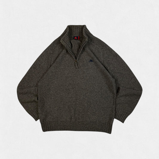 Vintage Kappa quarter zip wool knit sweater (L)