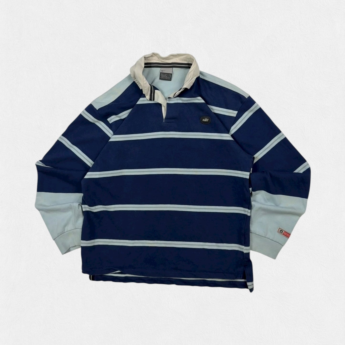 Vintage Nike striped rugby polo shirt (YL)