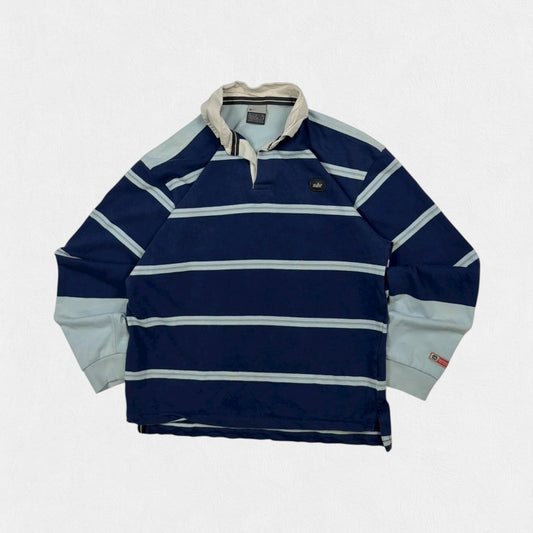 Vintage Nike striped rugby polo shirt (YL)