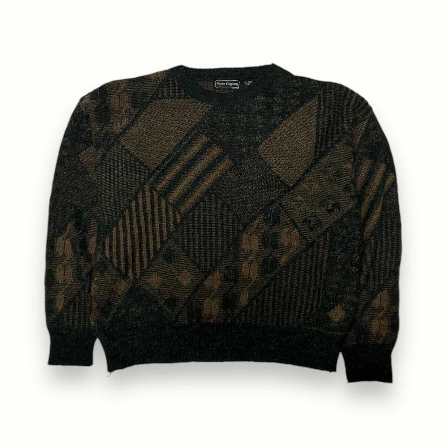 Vintage abstract knit sweater (L)