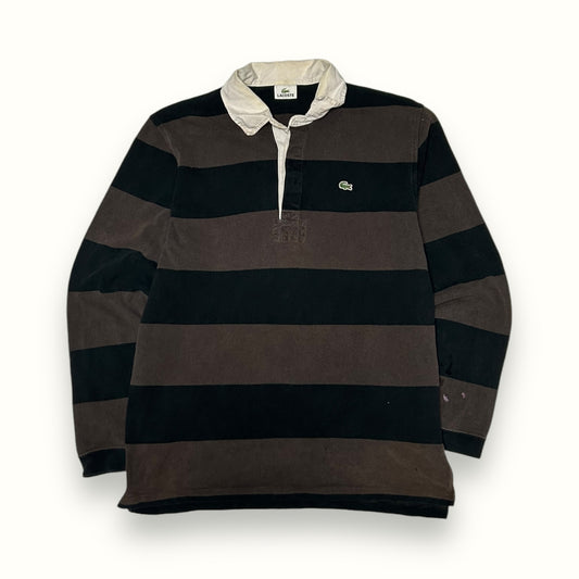 Lacoste striped rugby polo shirt (L)