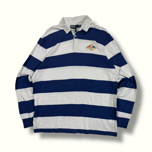 Vintage 90s Polo Ralph Lauren striped rugby polo (XL)