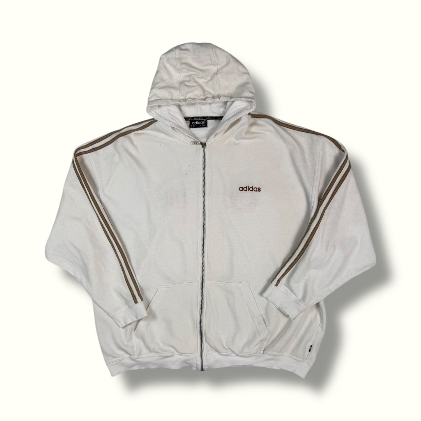 Vintage Adidas spell out zip up hoodie (XL)
