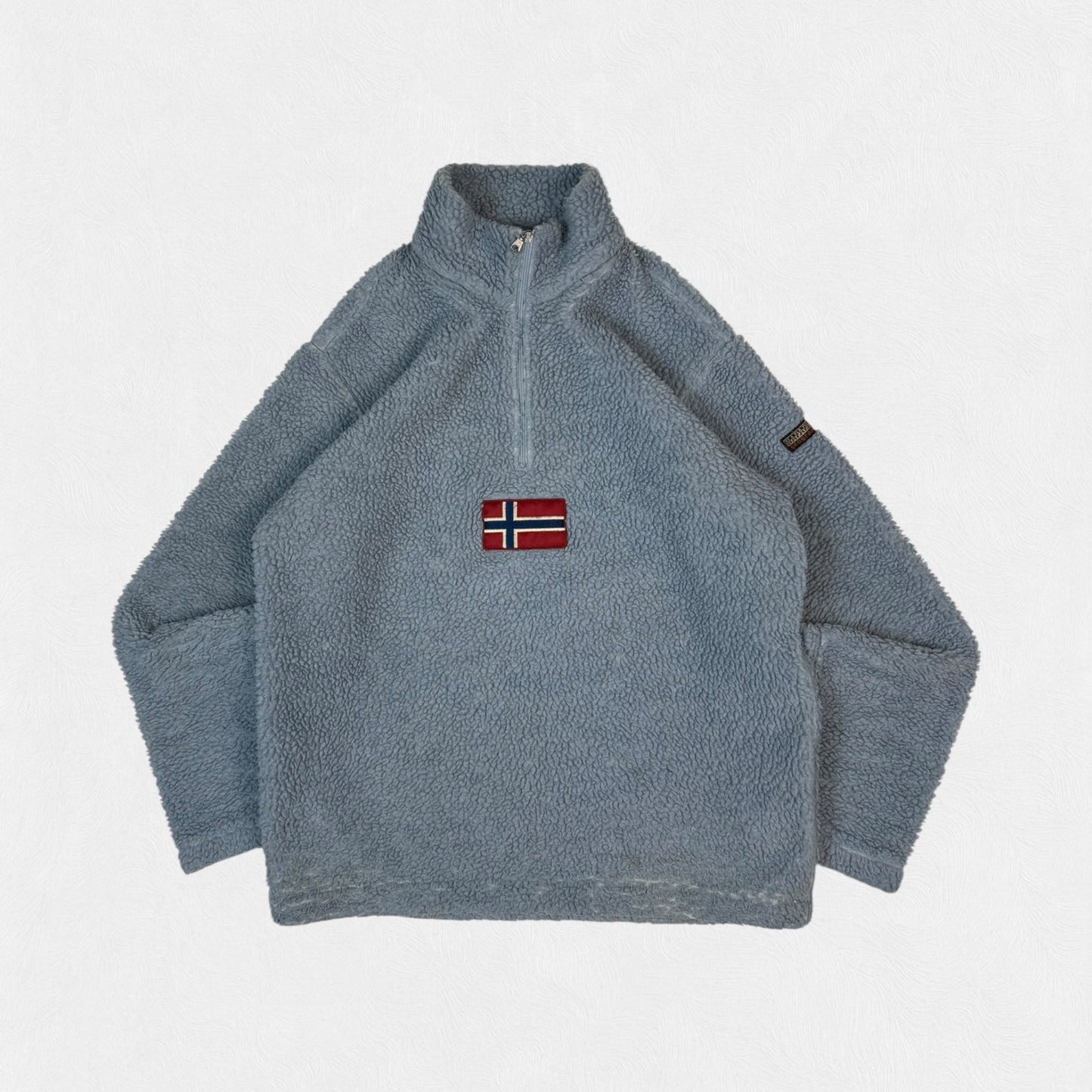 Vintage Napapijri deep pile quarter zip fleece (XS)