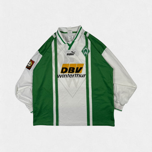 Vintage Werder Bremen 1996/97 l/s Puma home football shirt (XL)