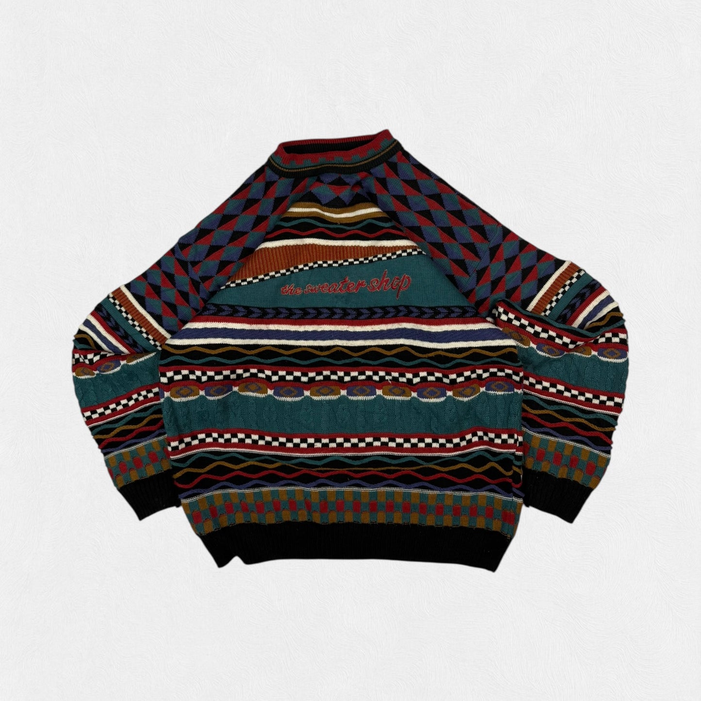 Vintage 90s The sweater shop abstract knit sweater (XL)