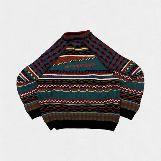 Vintage 90s The sweater shop abstract knit sweater (XL)