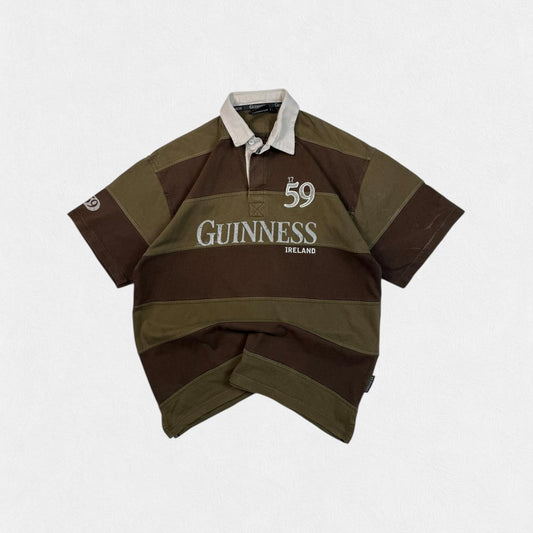 Vintage Guinness striped rugby polo shirt (L)