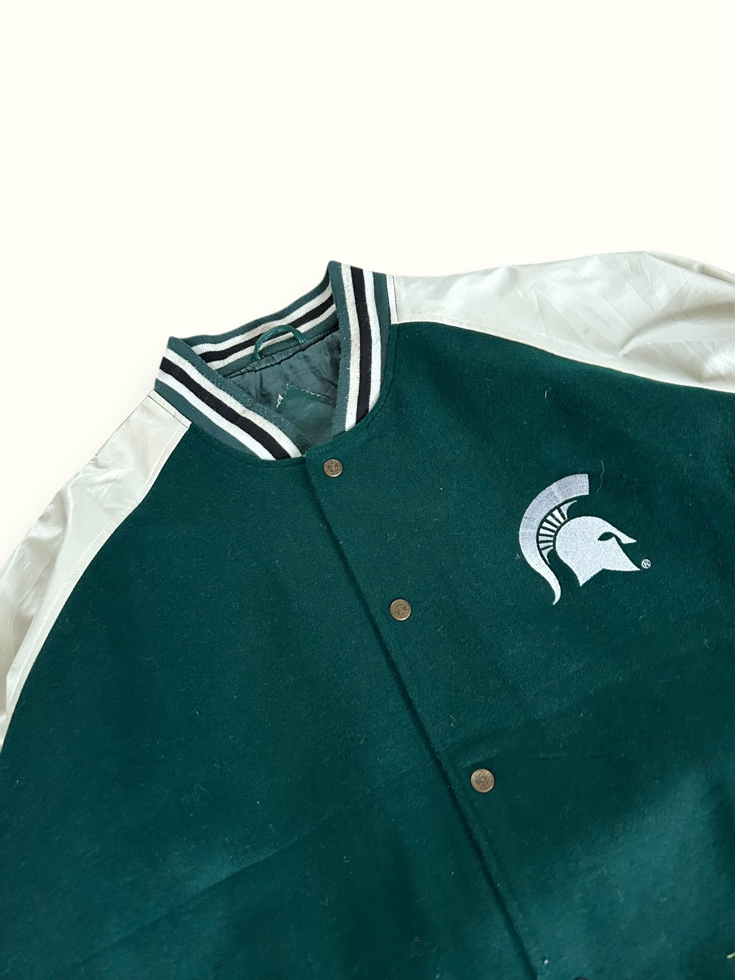 Vintage Steve & Barry's Michigan State Spartans leather jacket (XL)