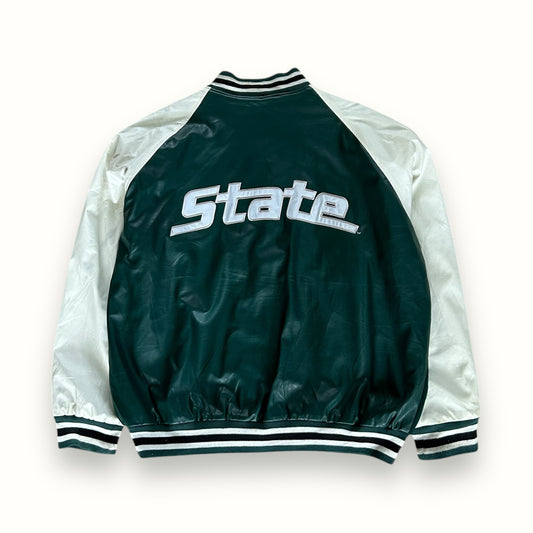 Vintage Steve & Barry's Michigan State Spartans leather jacket (XL)