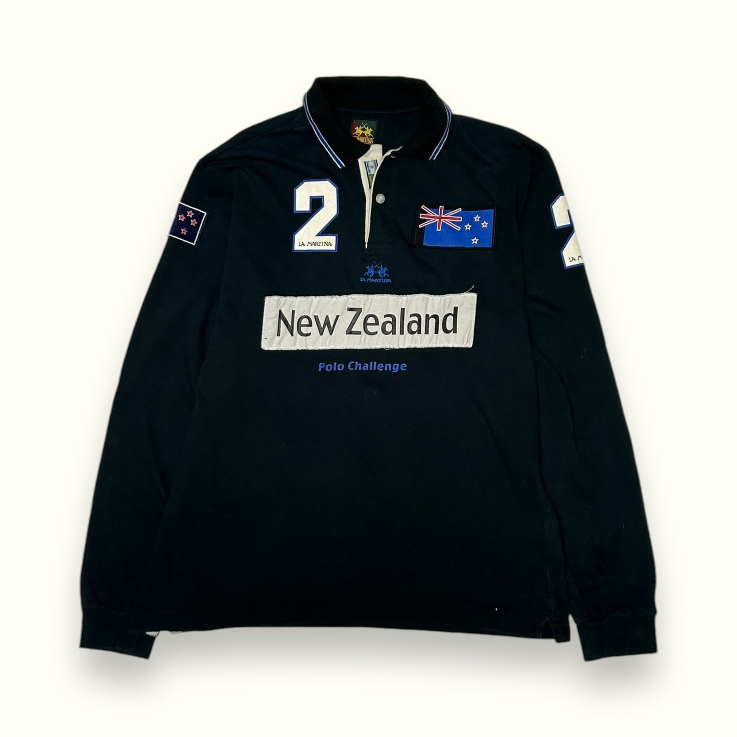 Vintage La Martina New Zealand long sleeve polo shirt (XL)