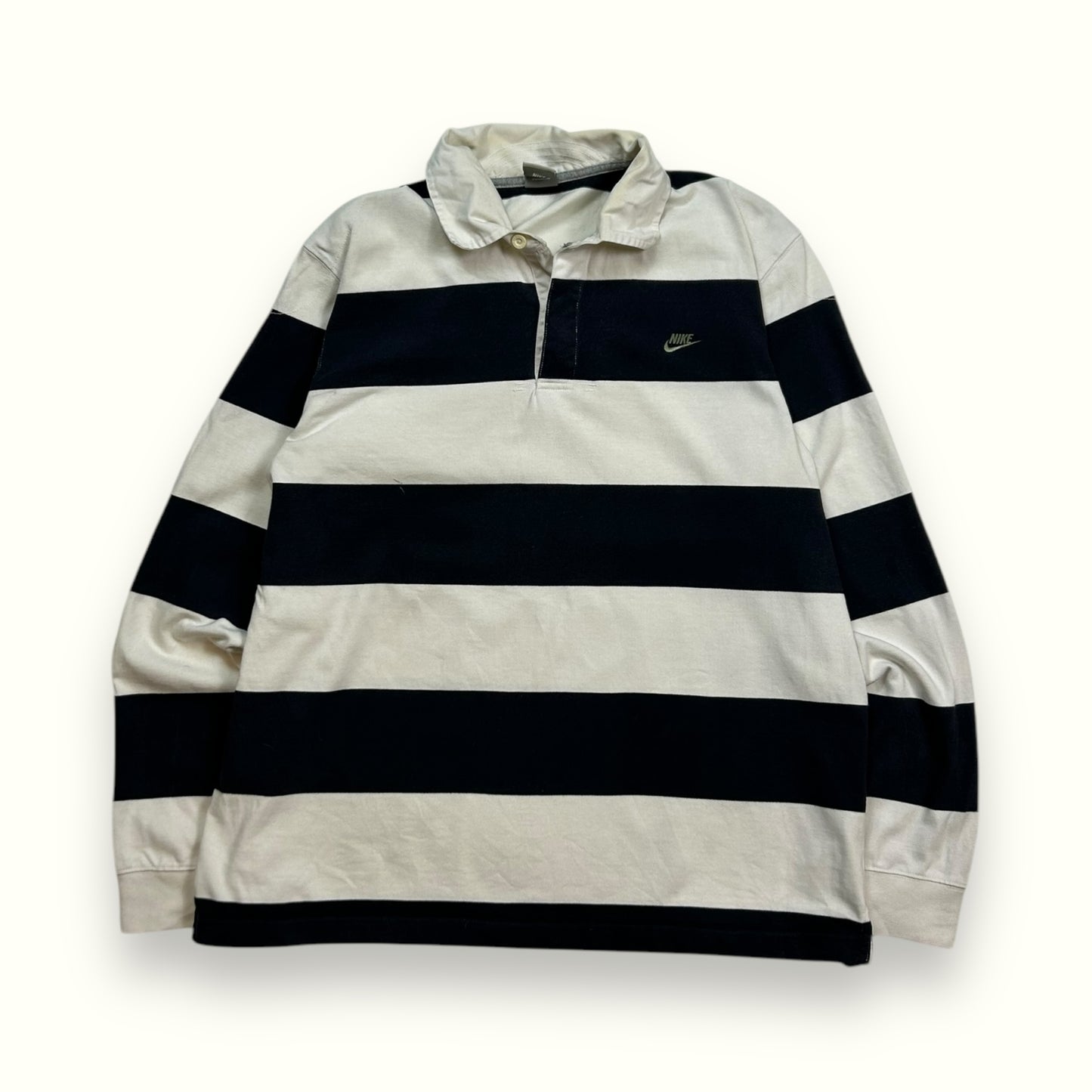 Vintage Nike striped rugby polo shirt (XXL)