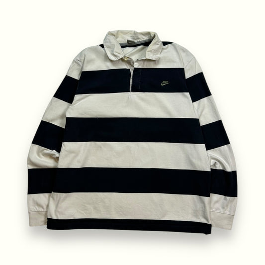 Vintage Nike striped rugby polo shirt (XXL)
