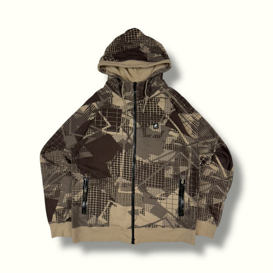 Vintage Nike abstract full zip hoodie (M)